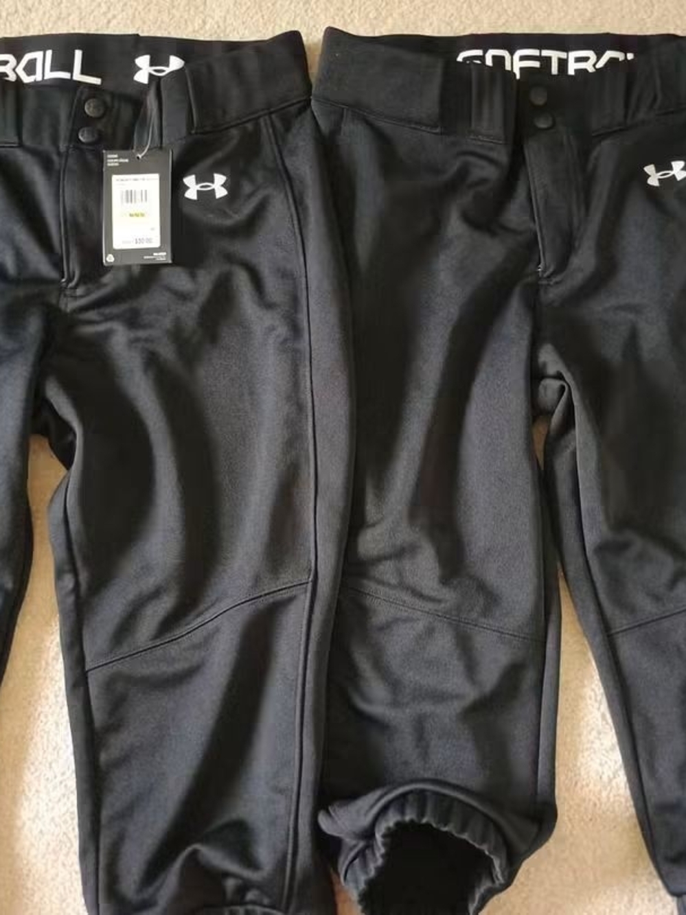 Under Armour Black Athletic Softball/Baseball Jogger Pants